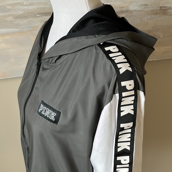 PINK by Victorias Secret hooded logo windbreaker - Picture 6 of 11